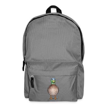 Colorful Mallard Illustration - Backpack - elephant grey - Front