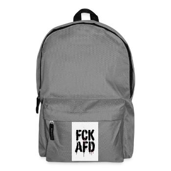 FCK AFD – Stencil Statement gegen Rechts - Rucksack - Mittelgrau - Vorne