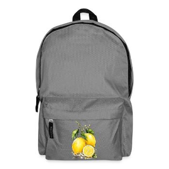 Lemon Watercolor Freshness - Backpack - elephant grey - Front
