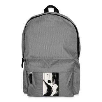 Abstraction noir et blanc orbites - Sac à dos - gris éléphant - Devant