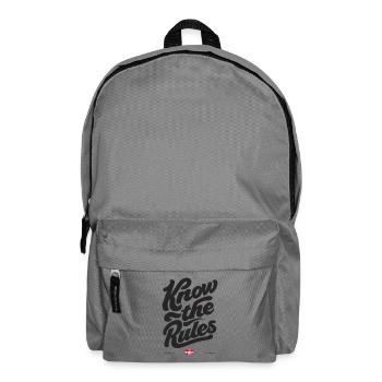 Know the Rules - Rucksack - Mittelgrau - Vorne