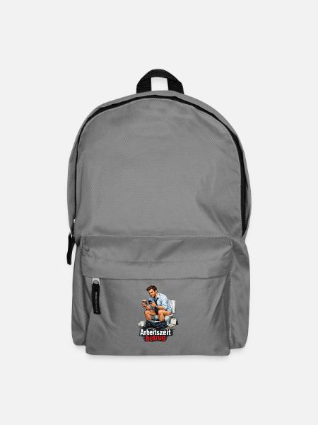 Arbeitszeit Betrug Satire - Rucksack - Mittelgrau