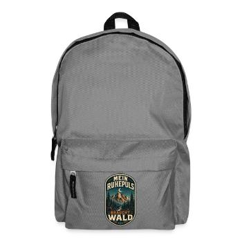Mein Ruhepuls braucht Wald - Rucksack - Mittelgrau - Vorne