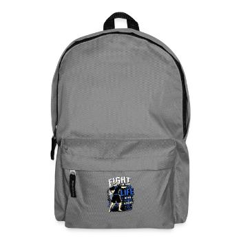 Fight for Your Life – Blue Power Motif - Backpack - elephant grey - Front
