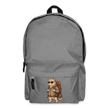 Wanderkatze – Outdoor-Abenteuer - Rucksack - Mittelgrau - Vorne