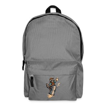 Kaffee Raketen-Waschbär - Rucksack - Mittelgrau - Vorne