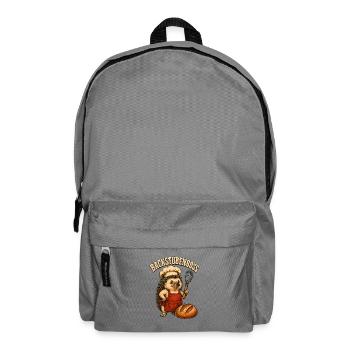 Backstubenboss Igel Koch - Rucksack - Mittelgrau - Vorne