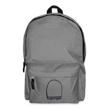 Black cap - Backpack - elephant grey - Front