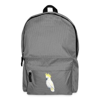 White Cockatoo Yellow Comb - Backpack - elephant grey - Front