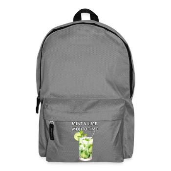 Mint & Lime. Mojito Time. - Backpack - elephant grey - Front