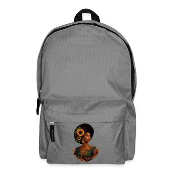 Afro Woman Sunflower Crown - Backpack - elephant grey - Front