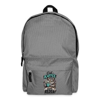 Erst Kaffee, dann reden! - Rucksack - Mittelgrau - Vorne