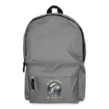 Kein Hobby Lebens Einstellung Fischangeln - Rucksack - Mittelgrau - Vorne