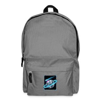 Saturn's neon Orb - Backpack - elephant grey - Front