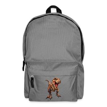 Low Poly Tyrannosaurus - Backpack - elephant grey - Front