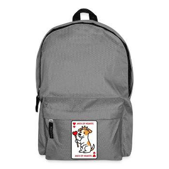 Jack Russell Of Hearts Original Design - Backpack - elephant grey - Front