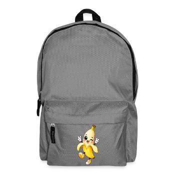 Winking Banana Cartoon Vibe - Backpack - elephant grey - Front