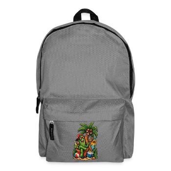 Cactus & Palm Tree: Summer Surfer Party - Backpack - elephant grey - Front
