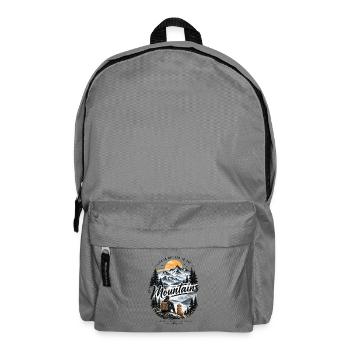 Life Is Better in the Mountains – Outdoor Adventur - Backpack - elephant grey - Front