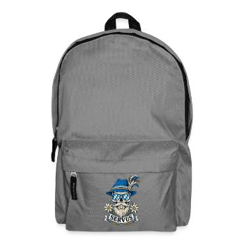 Bayern Bayrische Flagge Edelweiss Servus - Rucksack - Mittelgrau - Vorne