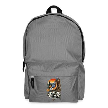 Kleiber Upside Down Club Natur-Badge Vintage  - Rucksack - Mittelgrau - Vorne
