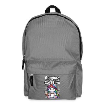 Caffeine Fueled Unicorn - Backpack - elephant grey - Front