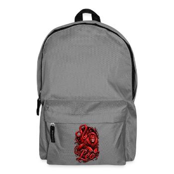 Leo Red Lion Zodiac Crown - Backpack - elephant grey - Front