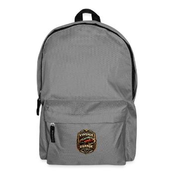 Blason vintage de garage - Sac à dos - gris éléphant - Devant