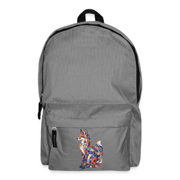 Motif floral patchwork de renard - Sac à dos - gris éléphant - Devant