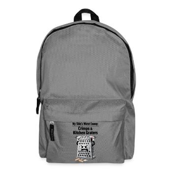 My Skin's Worst Enemy: Crimps & Kitchen Graters - Backpack - elephant grey - Front