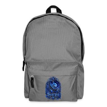 Blue Scorpio Zodiac Crest - Backpack - elephant grey - Front