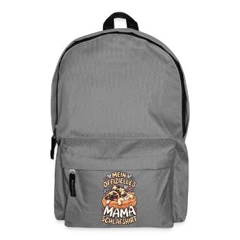 Mamas Offizielles Schlafshirt mit Mops - Rucksack - Mittelgrau - Vorne