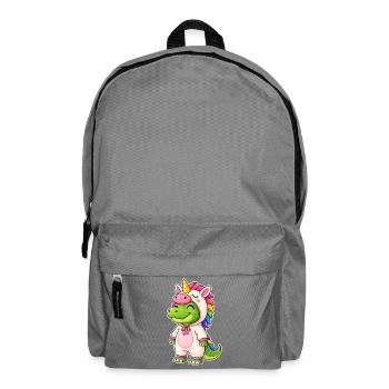 Niedliches Krokodil im Einhornkostüm - Rucksack - Mittelgrau - Vorne