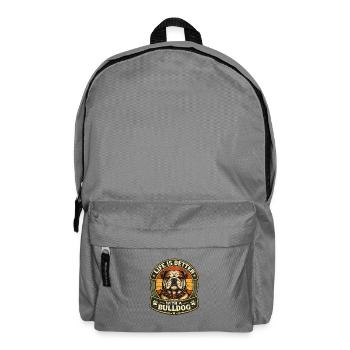 Bulldog – Proud and Powerful - Backpack - elephant grey - Front
