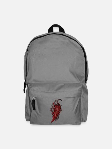 Roter Dornbluete Gothic Botanik - Rucksack - Mittelgrau
