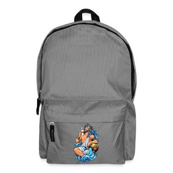 Wassermann mit Latte Macchiato - Rucksack - Mittelgrau - Vorne