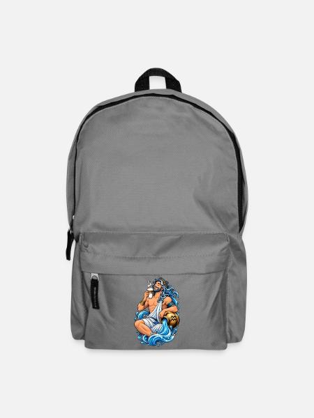 Wassermann mit Latte Macchiato - Rucksack - Mittelgrau