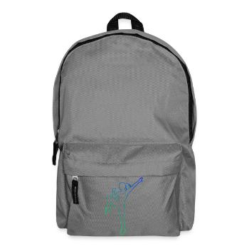 Gruppenfitness Geschenk für eine Fitnesssportlerin - Rucksack - Mittelgrau - Vorne