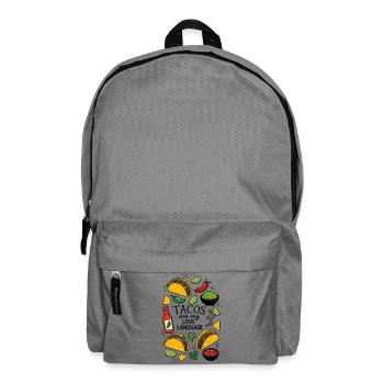Tacos Are My Love Language - Rucksack - Mittelgrau - Vorne