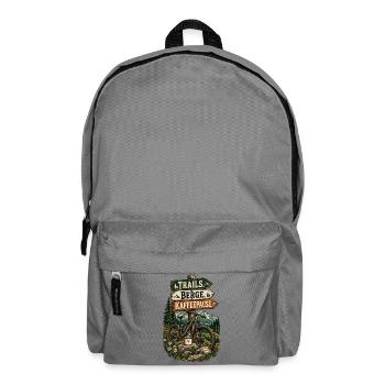 Trail Berge Kaffeepause – MTB Spruch - Rucksack - Mittelgrau - Vorne