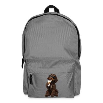 Barbet mit Latte Macchiato - Rucksack - Mittelgrau - Vorne