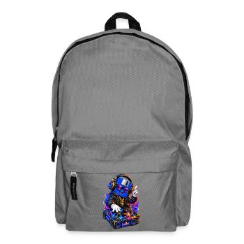 90er Retro DJ Diskette - Rucksack - Mittelgrau - Vorne