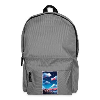Nacht über der Küstenstadt - Rucksack - Mittelgrau - Vorne