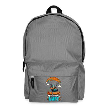 Paragliding Humor Luft-Statement - Rucksack - Mittelgrau - Vorne