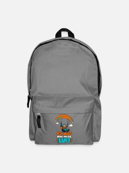 Paragliding Humor Luft-Statement - Rucksack - Mittelgrau