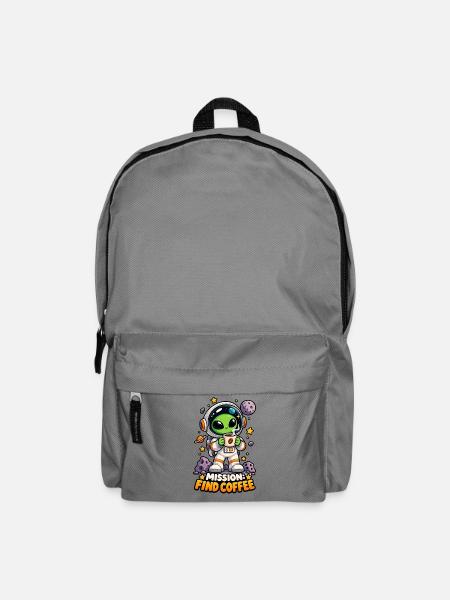 Mission: Kaffee finden - Rucksack - Mittelgrau