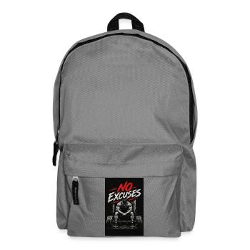 Keine Ausreden Krafttraining Motivator - Rucksack - Mittelgrau - Vorne