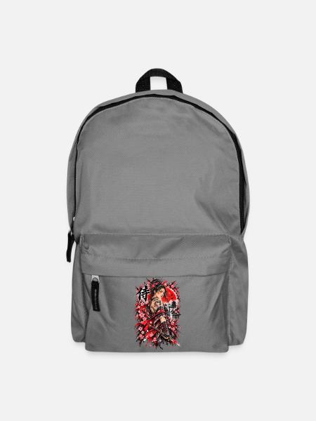 Japan Samurai Kriegerin – Sakura Design - Rucksack - Mittelgrau