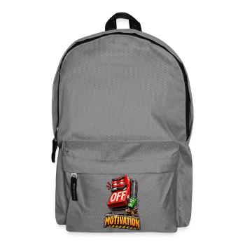 Motivation AUS – Humor-Schalter - Rucksack - Mittelgrau - Vorne
