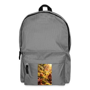 Goldener Tau: Pilzschnecken-Glow - Rucksack - Mittelgrau - Vorne